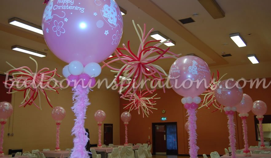 Christening Balloon Decorations For New Baby Arrivals