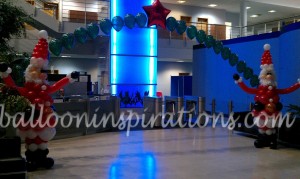 christmas party decor- entrance atrium decor