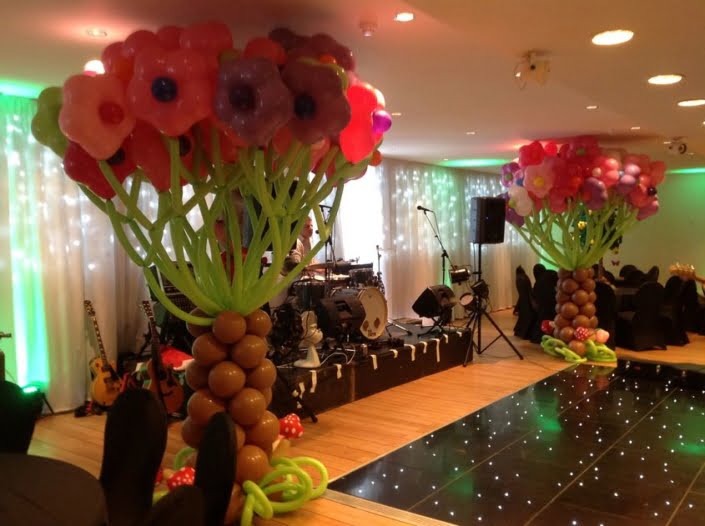 Prom Balloon Decoration - fantasy garden dancefloor balloons