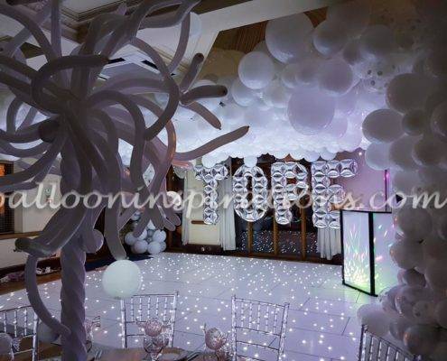 Winter ball balloon decorations