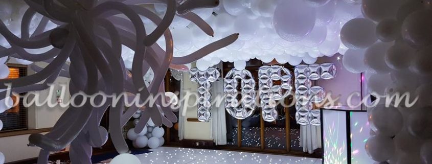 Winter ball balloon decorations