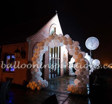 Winter ball balloon party decorations - exterior