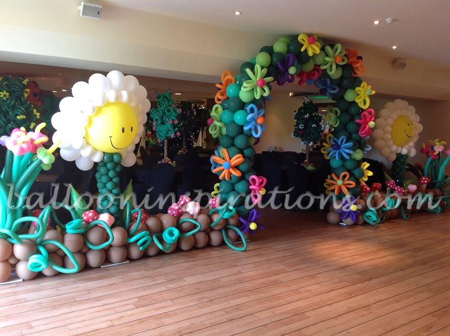 Elegant Wedding Decor - Balloon decorations with flower accents ...