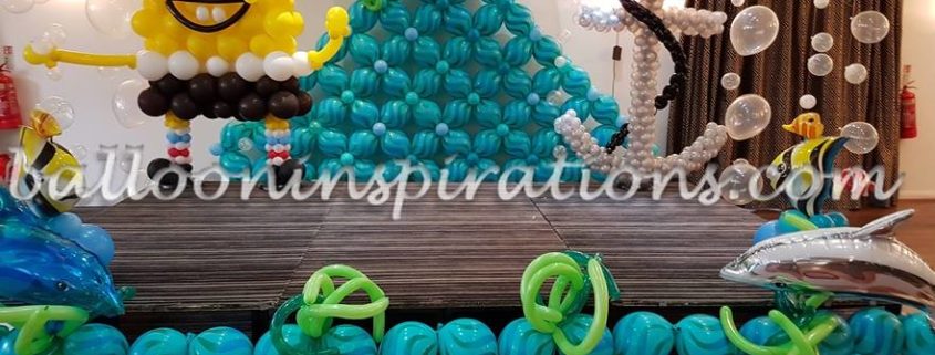 Sponge Bob themed birthday party decorations