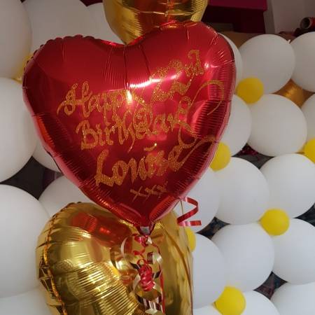 Personalised 3 foil balloon arrangement