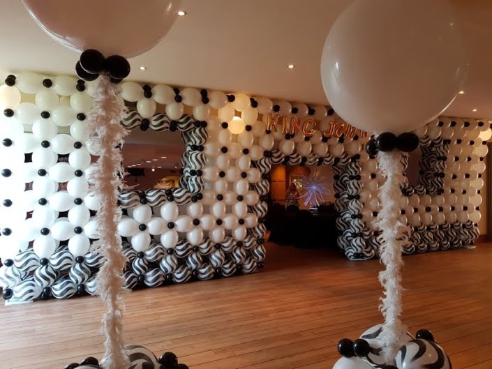 Balloon Wall with window frame- Prom balloon decorations