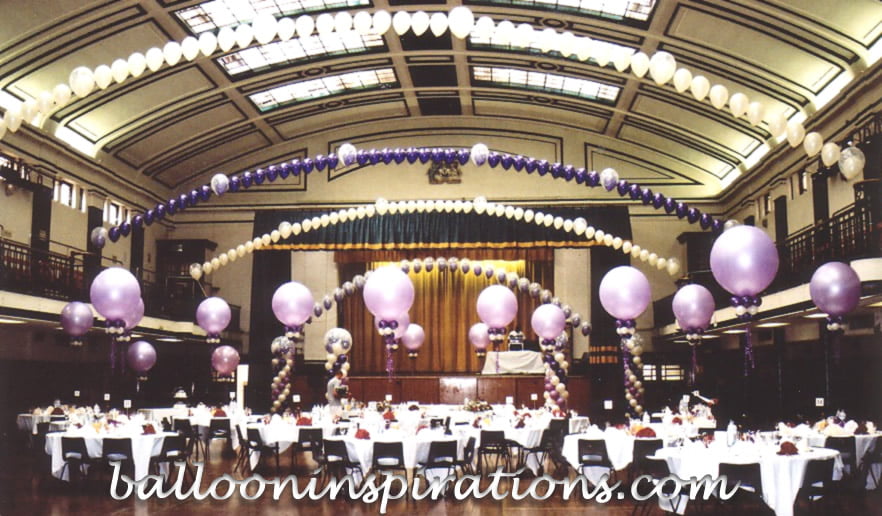 Wedding Party Decorations Balloon Barrel Vault Arches - How To Decorate High Ceilings For A Wedding