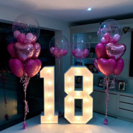 Bubble and foil balloon arrangements