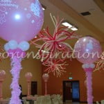 Christening decorations baby pink and white