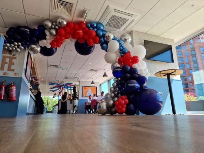 Corporate balloon decorations - venue opening