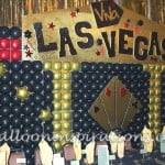 Vegas themed balloon wall