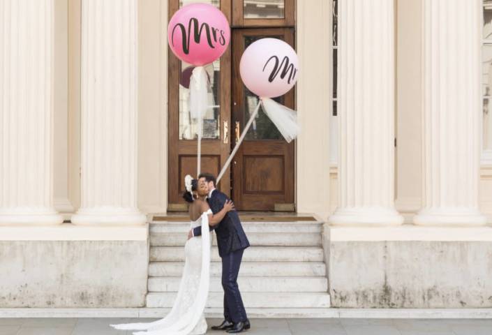 Wedding balloons - Jumbo Mr and Mrs balloons