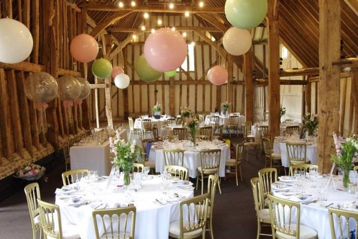 Jumbo pastel wedding balloons