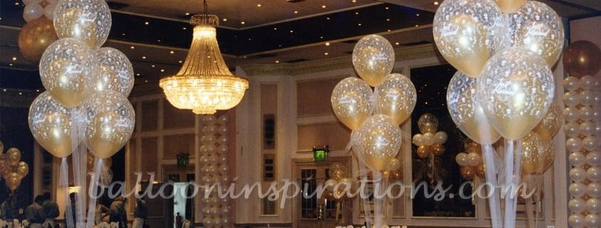 Weddings - Gold and Ivory balloon decor