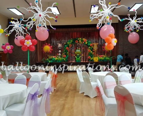 enchanted garden party fantasy balloon table decor