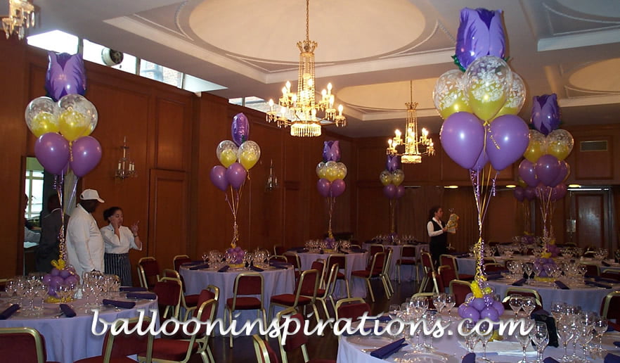 lilac tulip batmitzvah balloon decorations