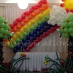 Rainbows and clouds - themed party decorations